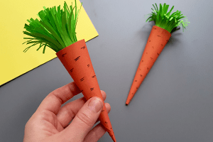 3D Karotte aus Papier basteln